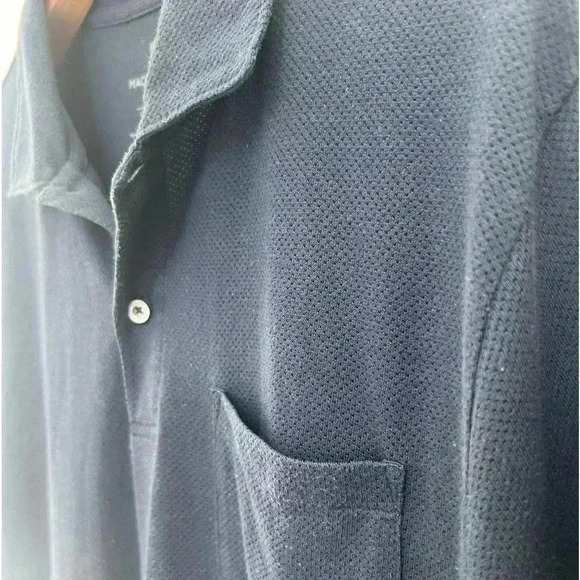 Mack Weldon Men’s Vesper Polo Shirt Navy Blue Mesh Knit. Size XL - Picture 1 of 2